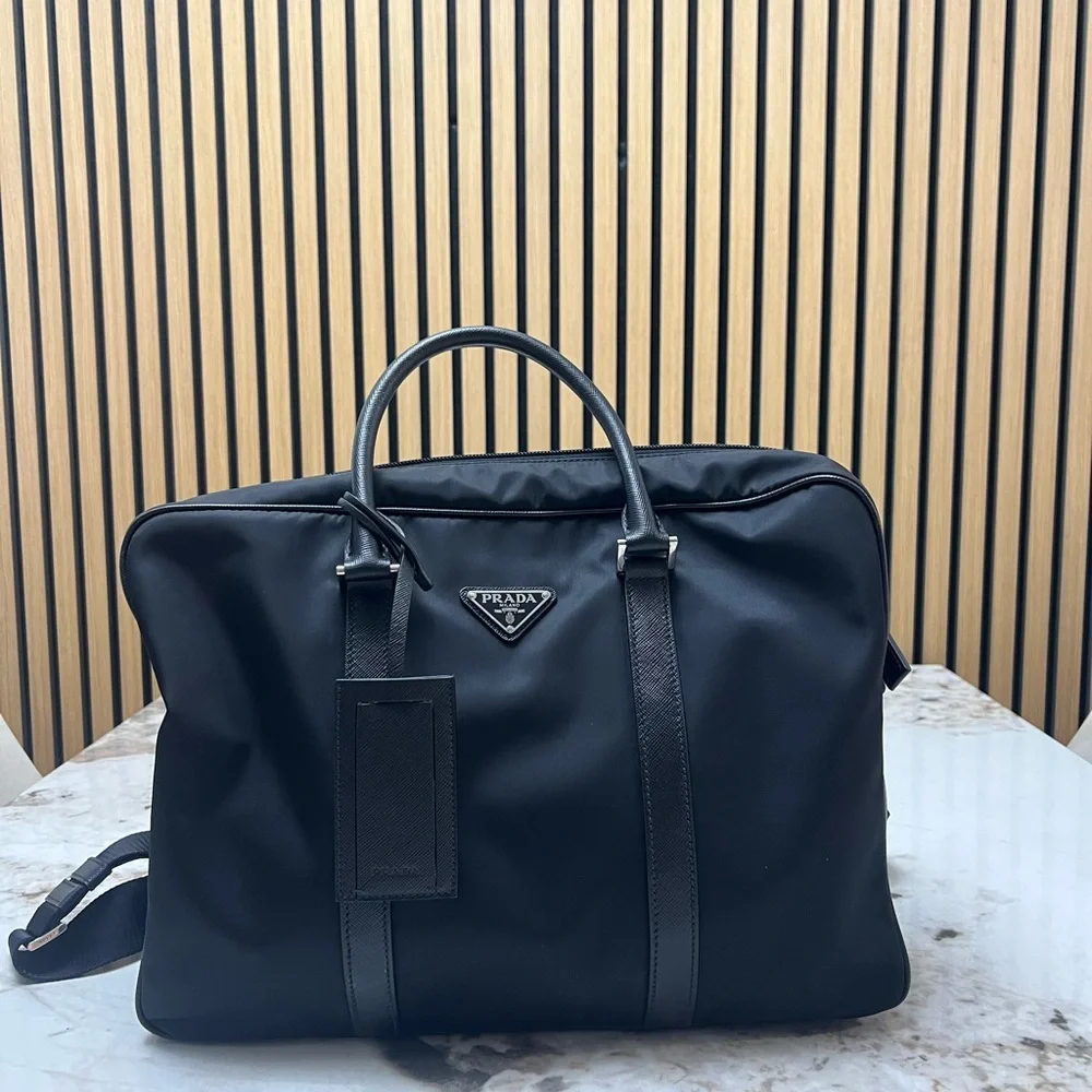 Prada Black Leather Briefcase - Picture 6 of 7